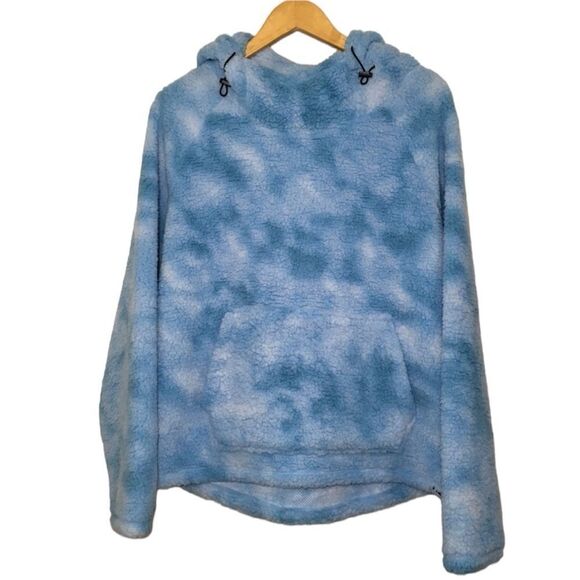 VICTORIA’S SECRET PINK SHERPA TEDDY RELAXED FIT HOODED FUNNEL PULLOVER SWEATER M - Picture 4 of 11